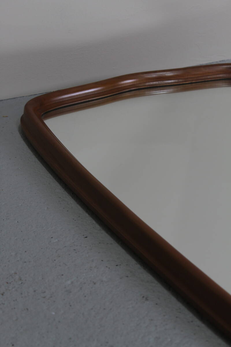 Vintage spiegel - mid century, hout | 01338
