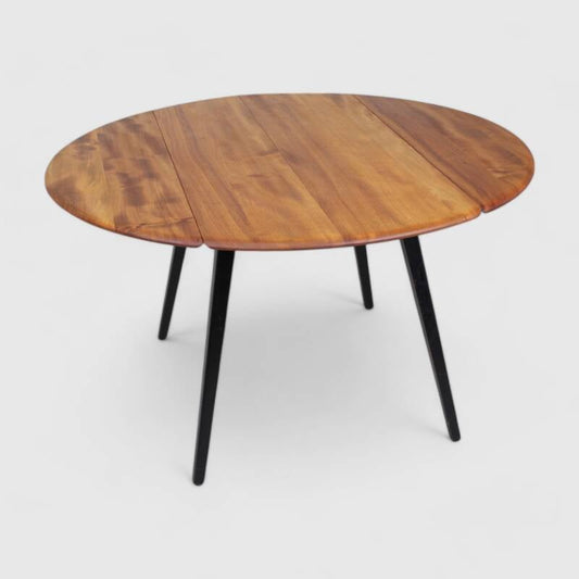 Vintage design eettafel rond, ovaal - Ercol, jaren '50