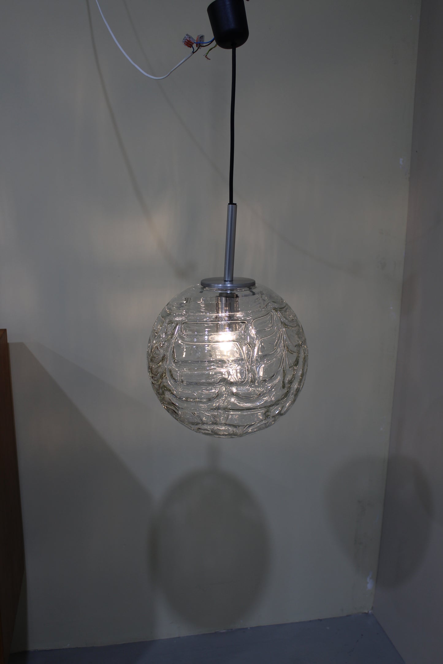 Vintage bollamp, globe - Doria, transparant