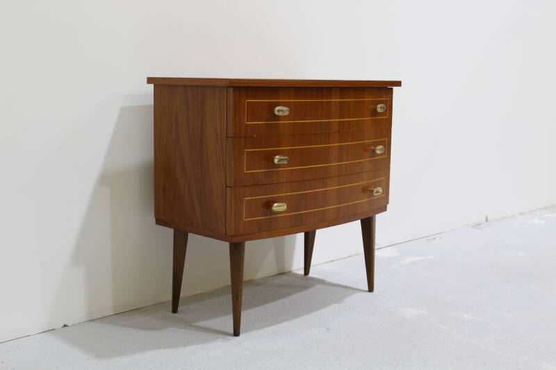 Vintage chest of drawers - 1960s, brass | 00919