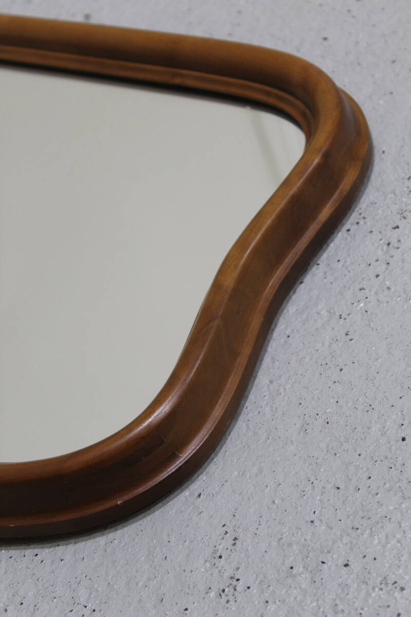 Vintage spiegel - mid century, hout | 01338