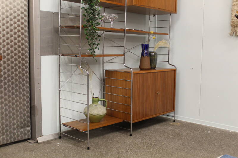 Vintage modular wall system, wall cabinet