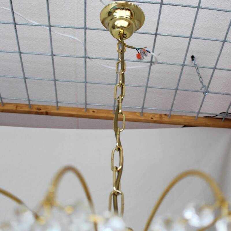 Vintage teardrop lamp - transparant, goud