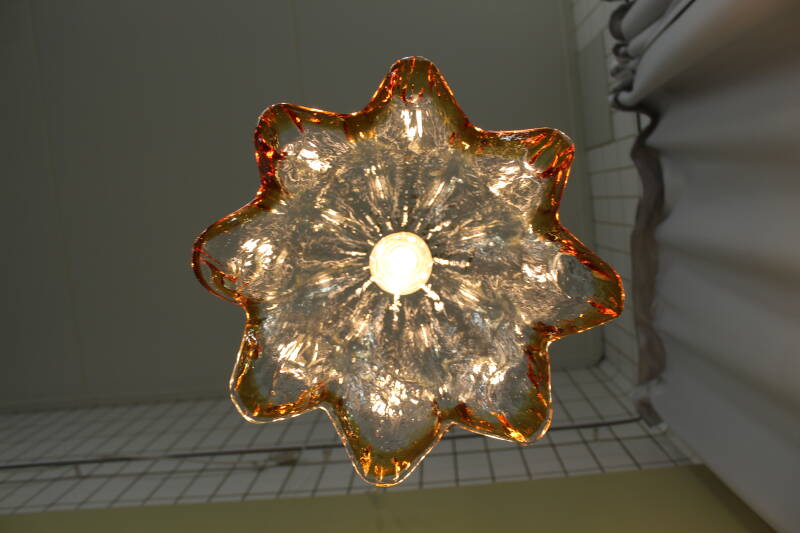 Vintage Murano pendant lamp - flower shape 70s | 00739