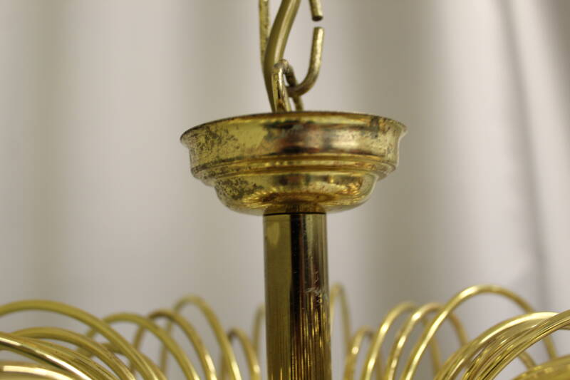 Vintage teardrop lamp - roze, goud jaren '70