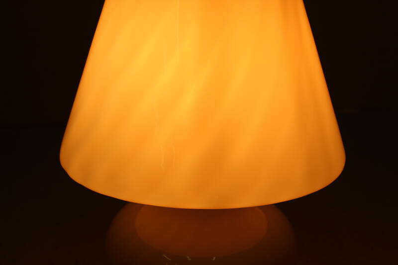 Vintage Murano Swirl Mushroom lamp - green glass 70s | 00764