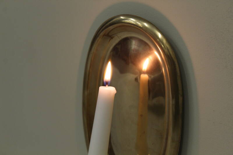 Vintage brass wall sconce