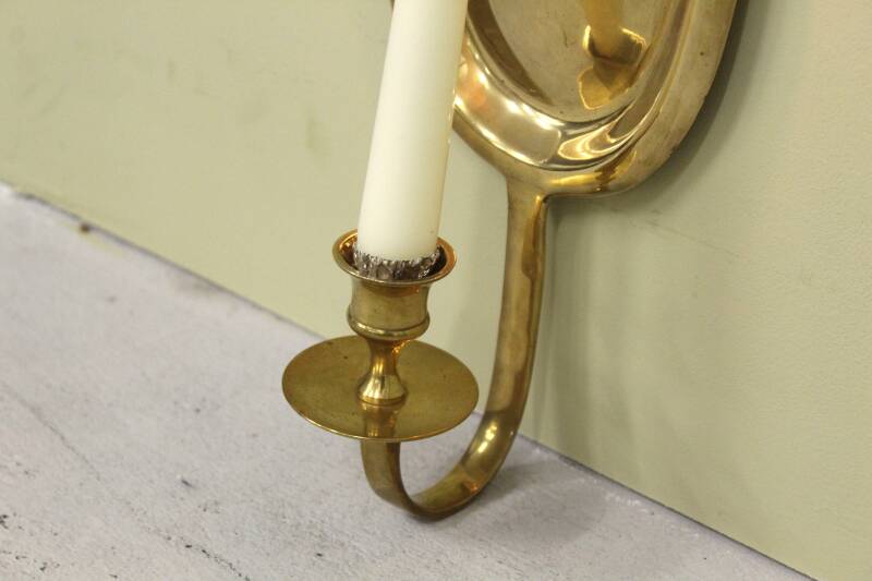 Vintage brass wall sconce