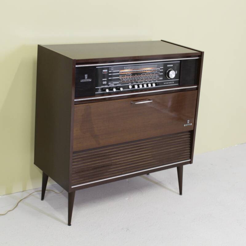 Vintage radio cabinet, audio cabinet, music cabinet