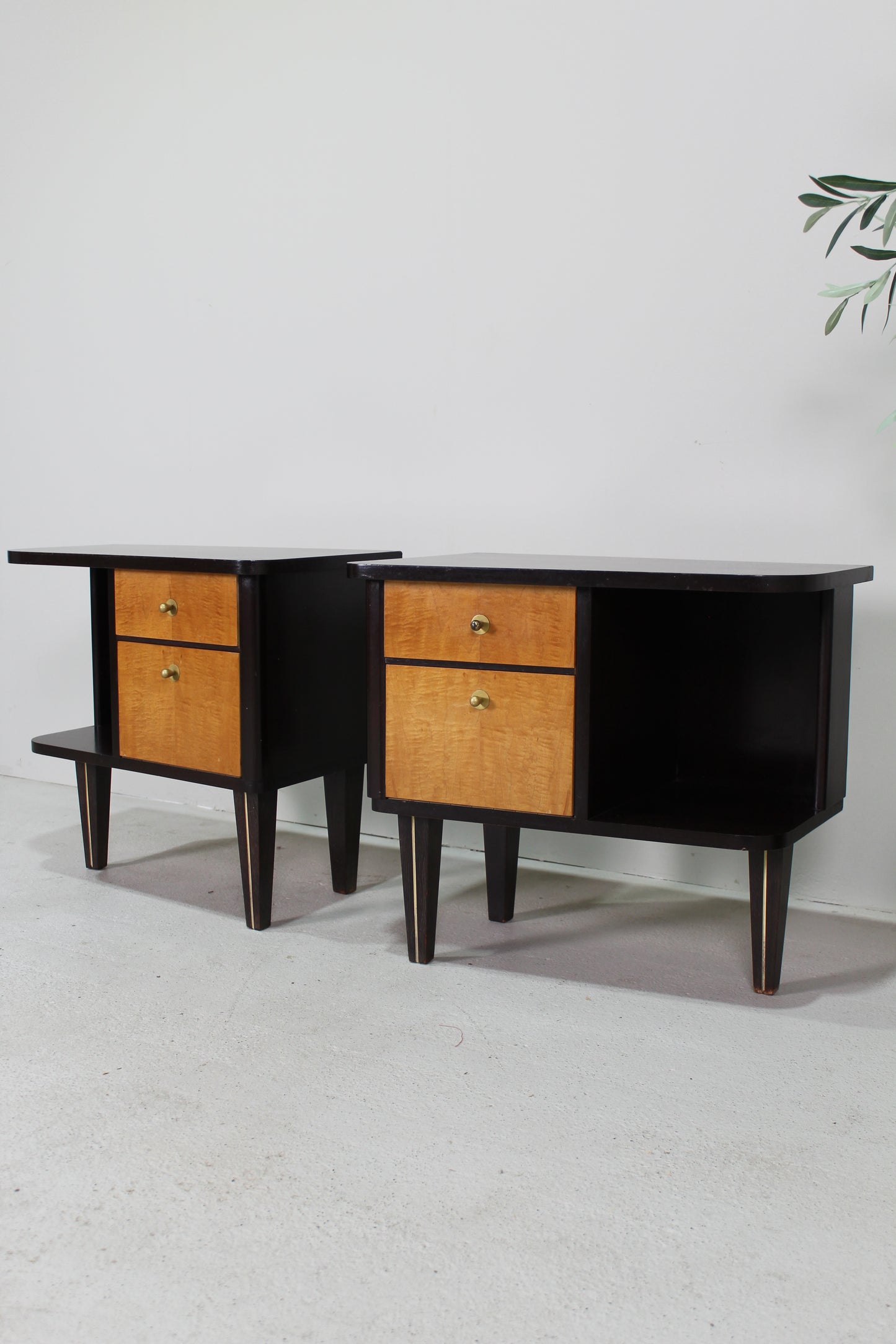 Set vintage nachtkastjes jaren '50