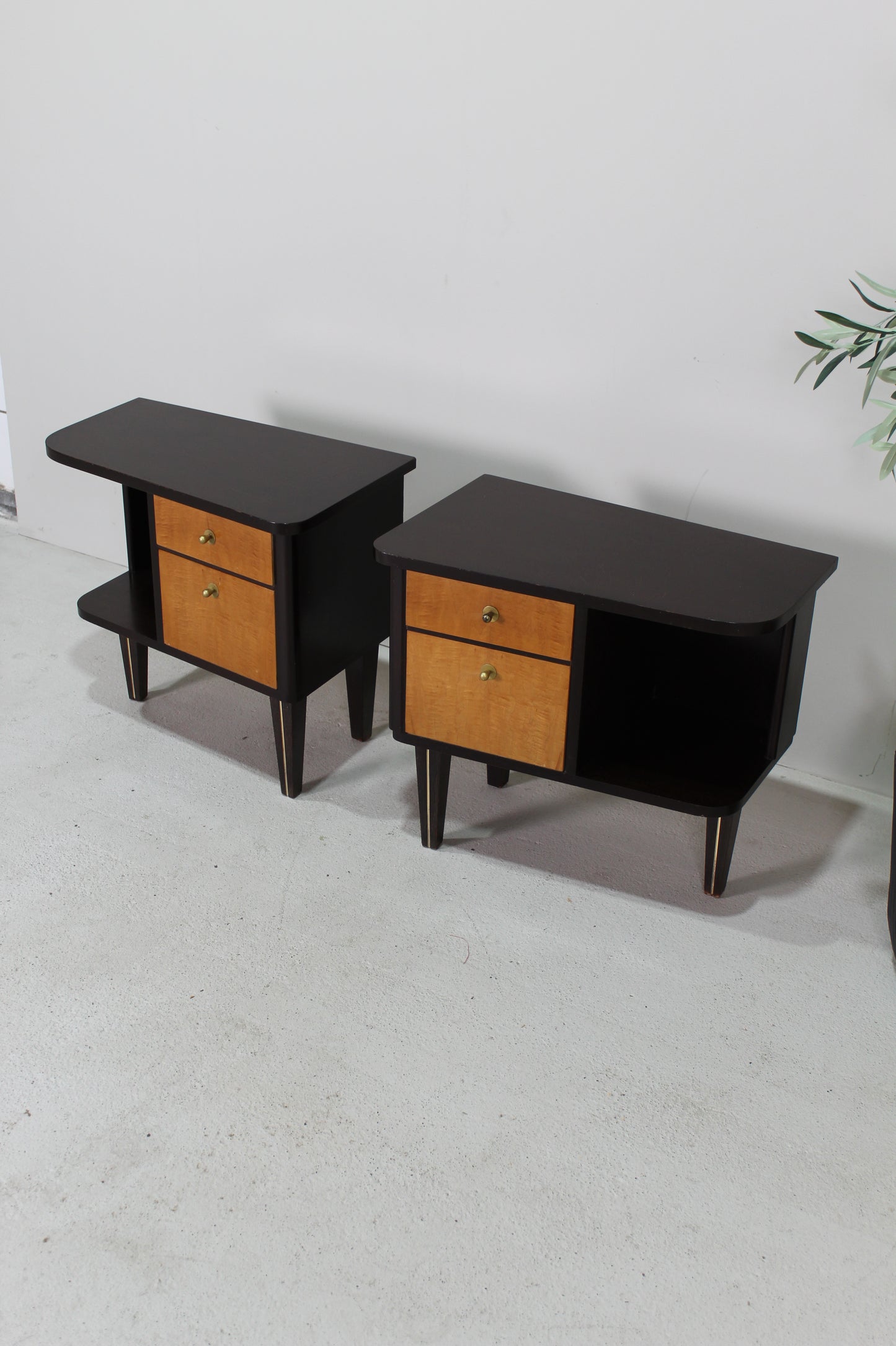 Set vintage nachtkastjes jaren '50