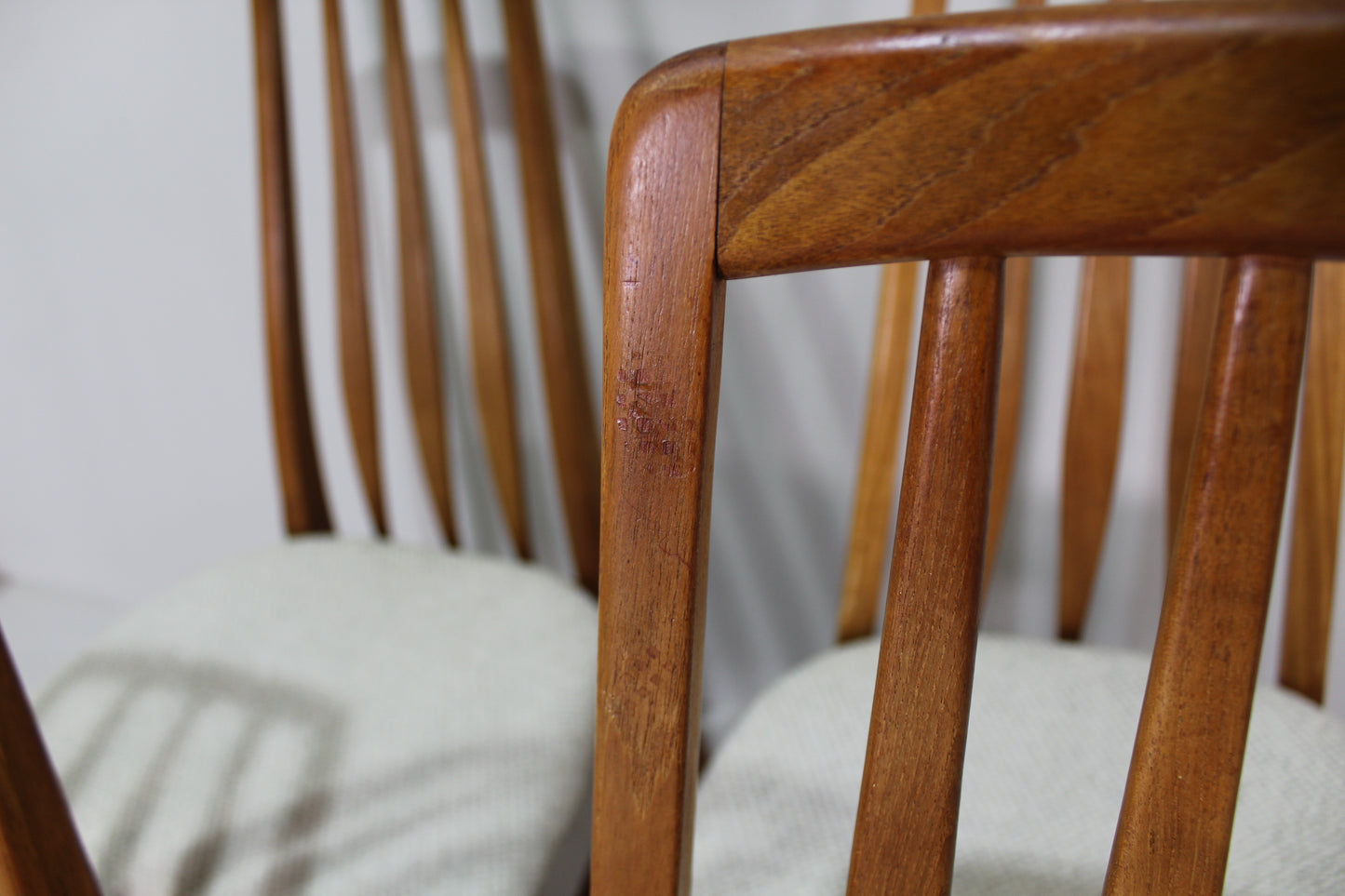4x Vintage Deens Design eetkamerstoelen