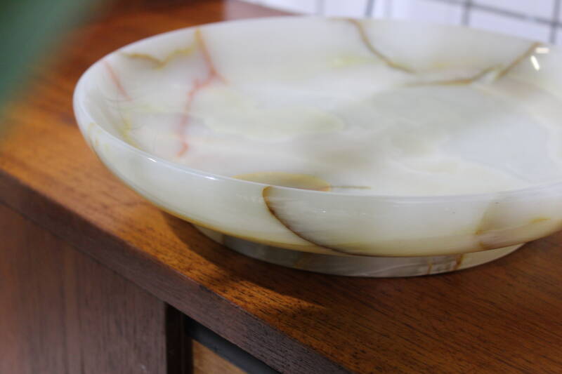 Vintage onyx bowl, fruit bowl | 00909