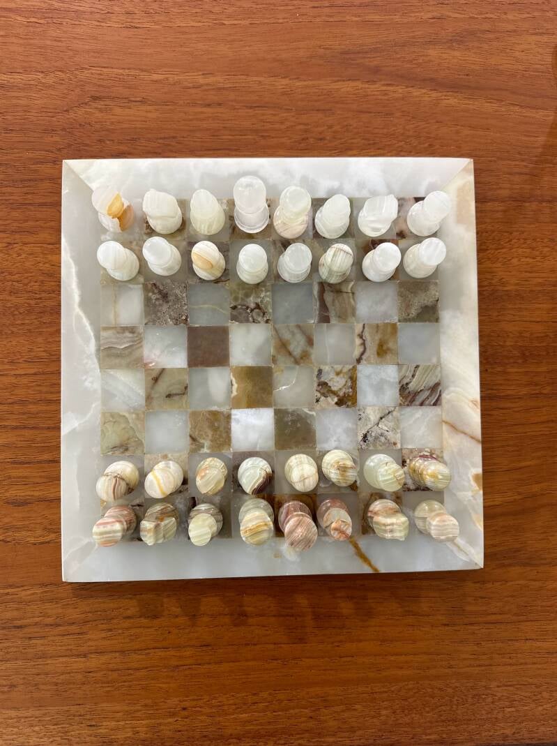 Vintage onyx schaakspel | 00934