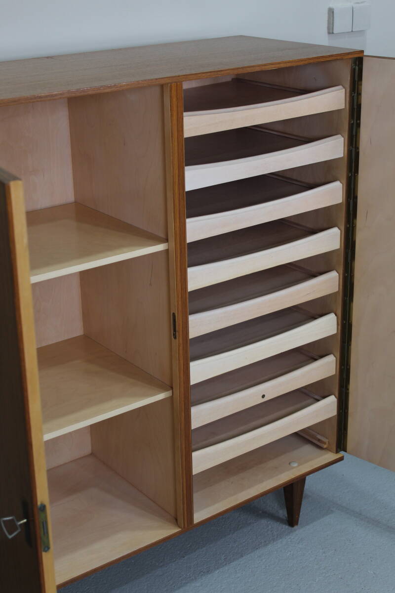 Vintage middelhoge kast, archiefkast, highboard - teak, jaren '60 | 01291