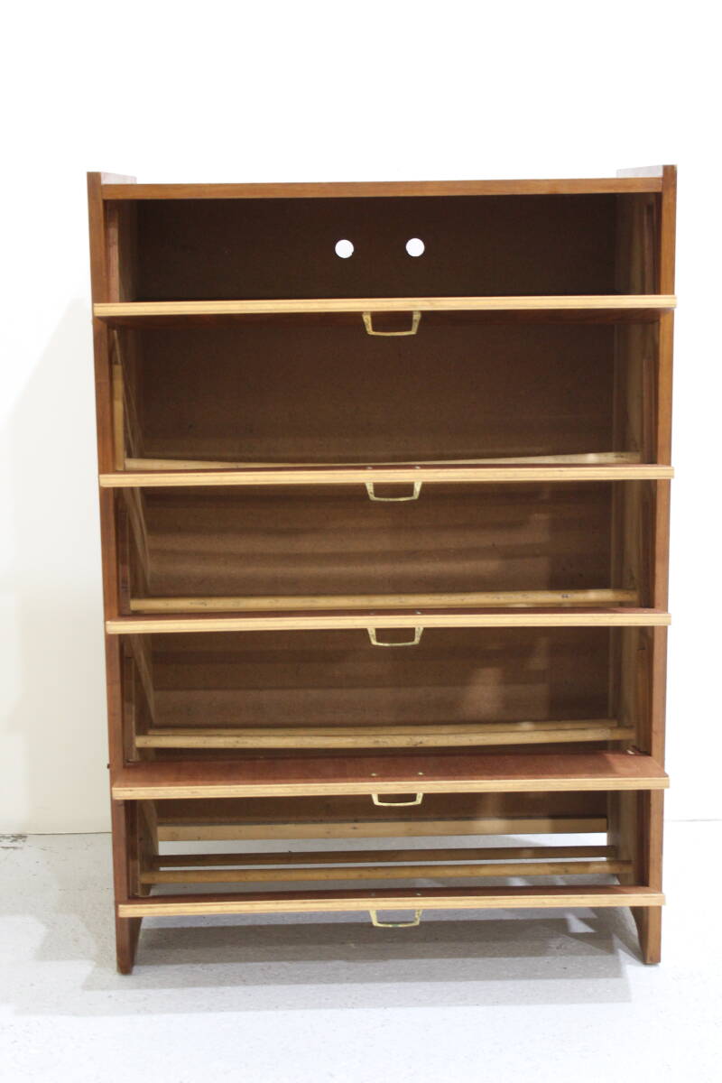 Vintage schoenenkastje - hout, jaren '60 | 01088