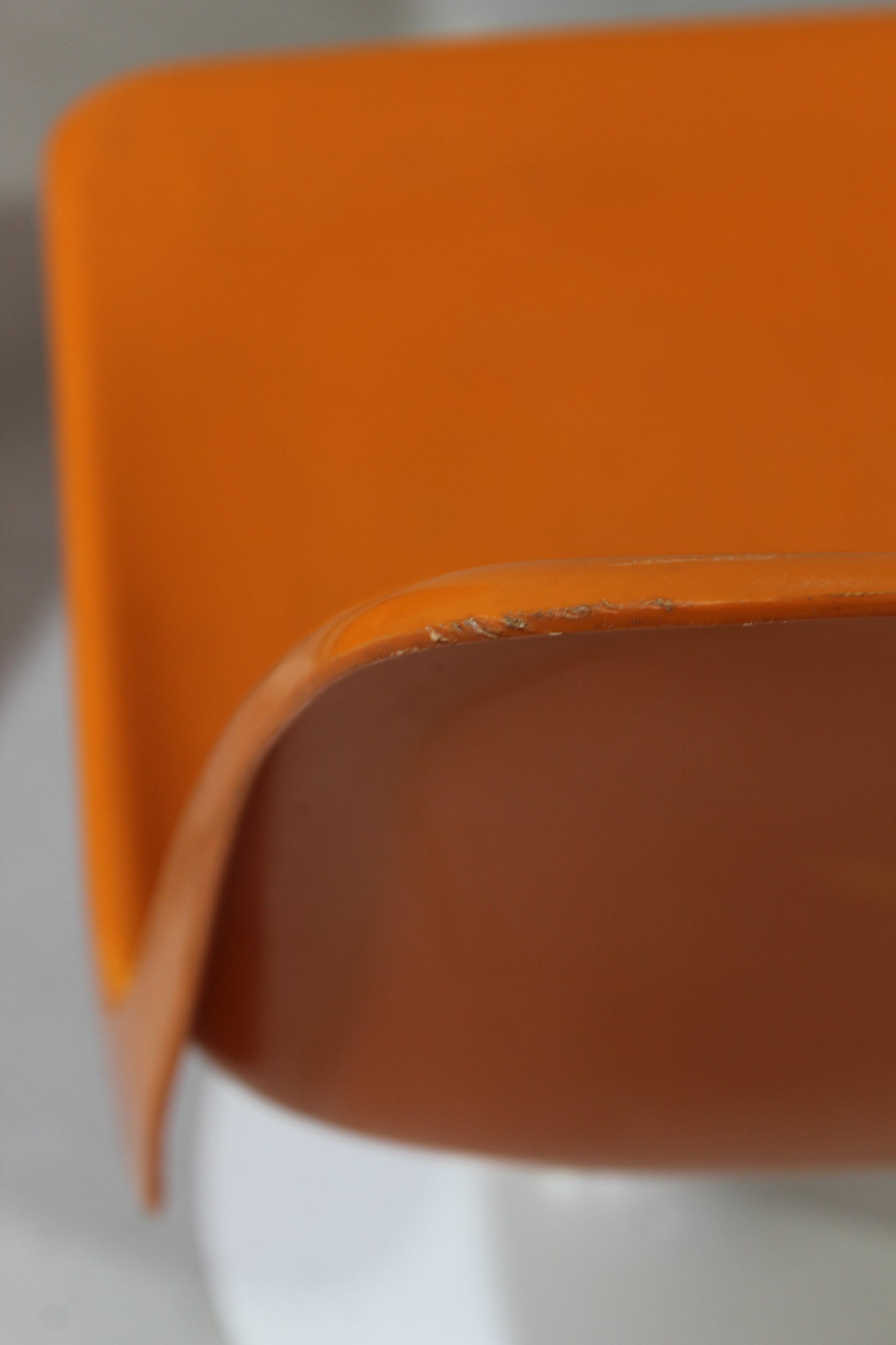 Vintage seventies kuipstoel, eetkamerstoel - oranje