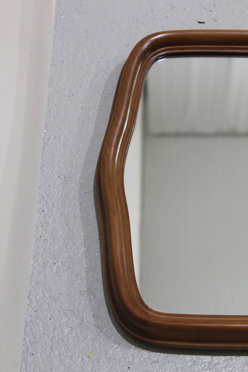 Vintage spiegel - mid century, hout | 01338
