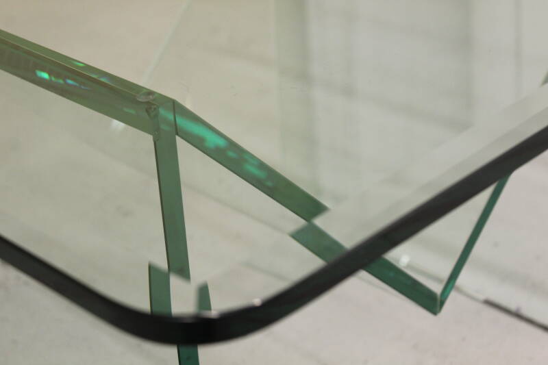 Vintage glass coffee table - 70s | 00767