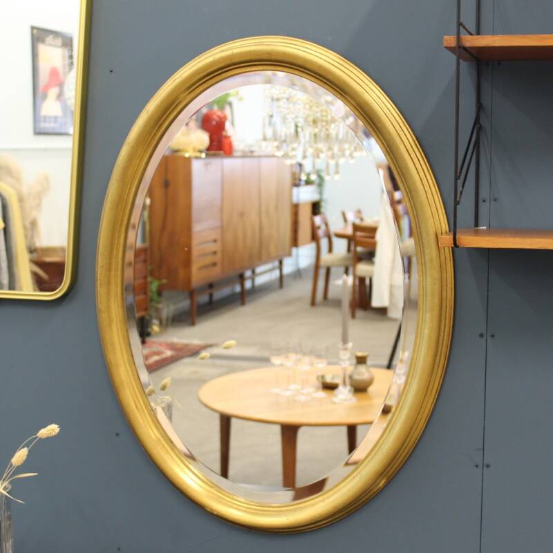 Ovaler Vintage-Spiegel - Gold