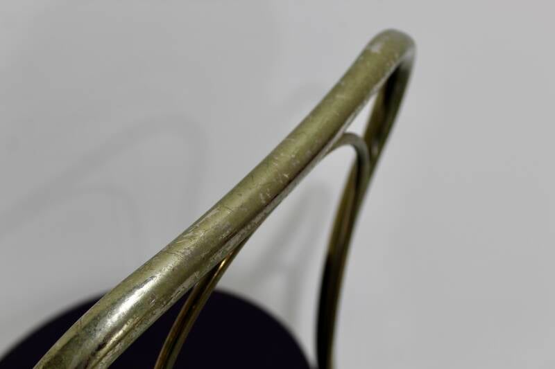 Vintage Hollywood Regency stoel - messing, jaren '70