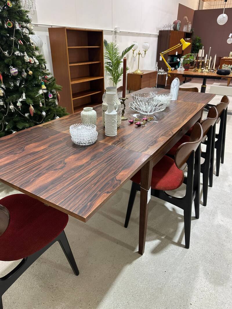 Ausziehbarer Vintage-Esstisch - Palisander 1960er