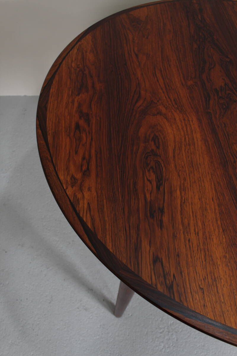 Vintage design uitgeschuifbare ronde eettafel - Arne Vodder voor Sibast | 01277