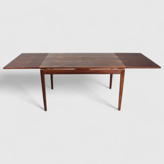 Vintage uitschuifbare eettafel - palissanderhout jaren '60