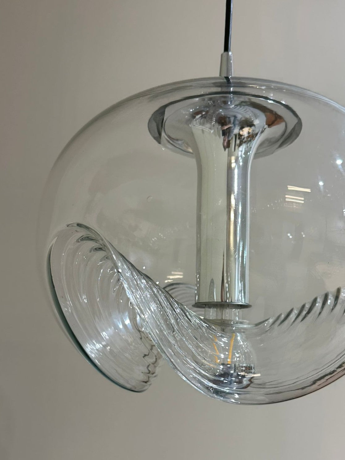 Vintage design jaren '70 hanglamp 'Wave'