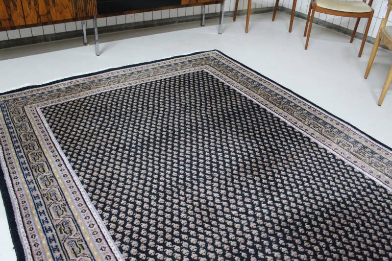 Vintage Perserteppich schwarz rosa - 310 x 197 cm | 01178