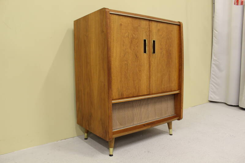 Vintage Philips cabinet, audio furniture - 60s | 00742