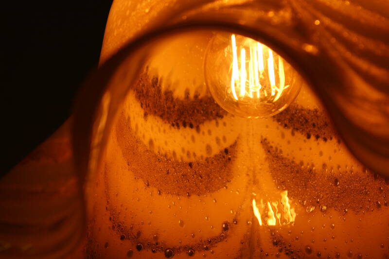 Vintage glazen hanglamp | 00743
