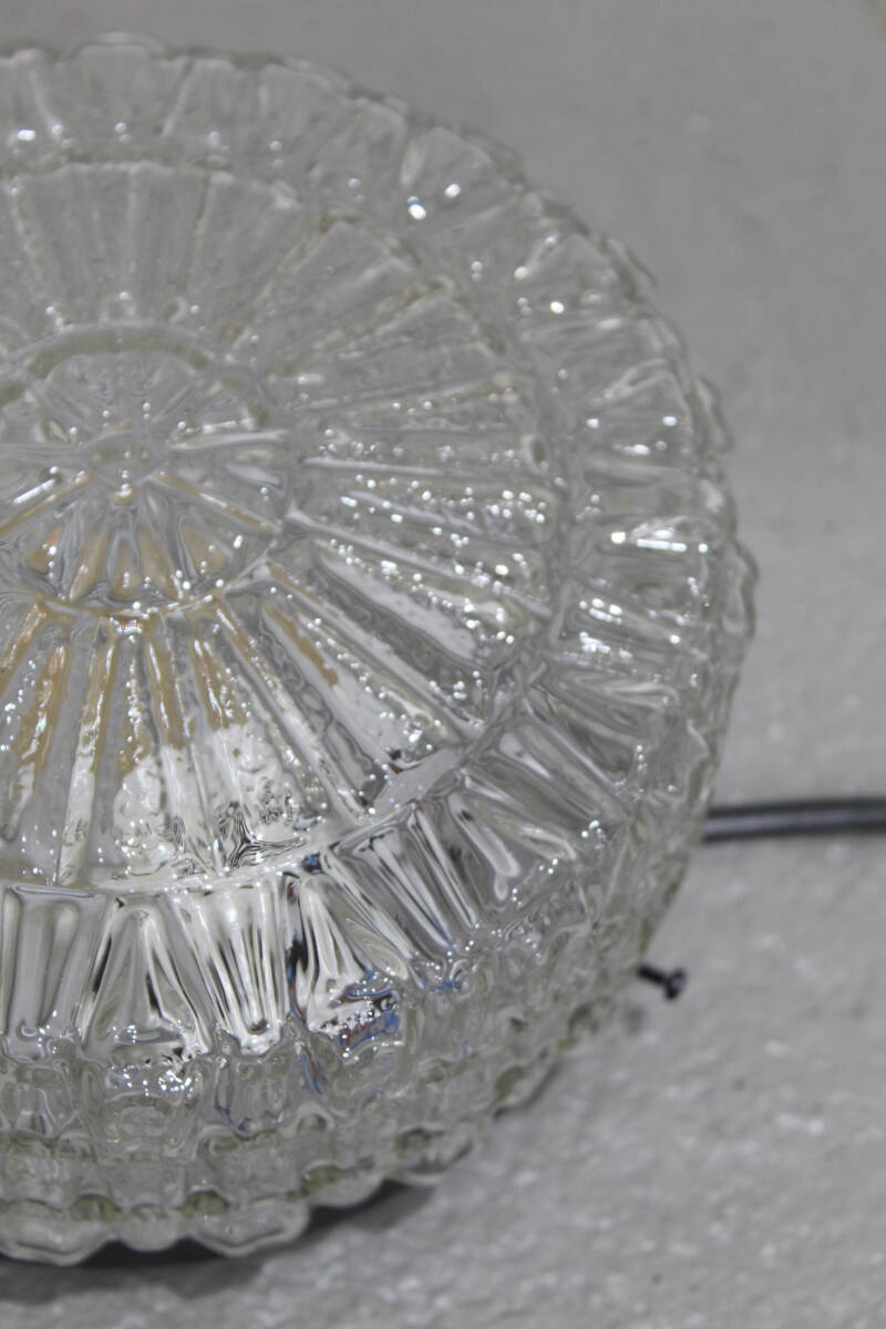 Vintage ceiling lamp, wall lamp - bubbles, pressed glass 70s | 01252 — With plug