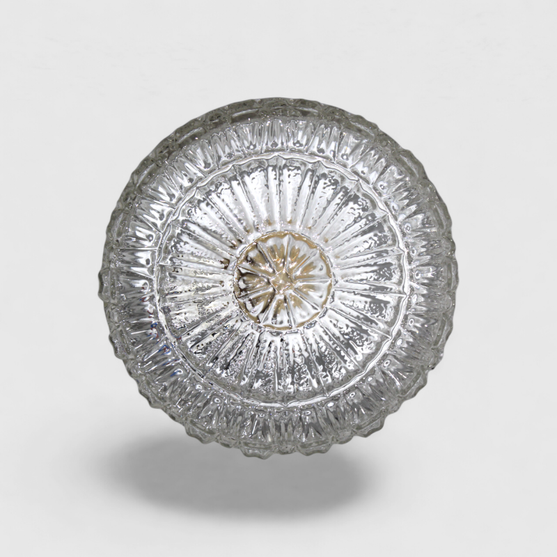 Vintage ceiling lamp, wall lamp - bubbles, pressed glass 70s | 01252 — With plug