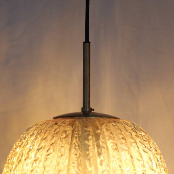 Vintage Hängelampe Glashütte Limburg