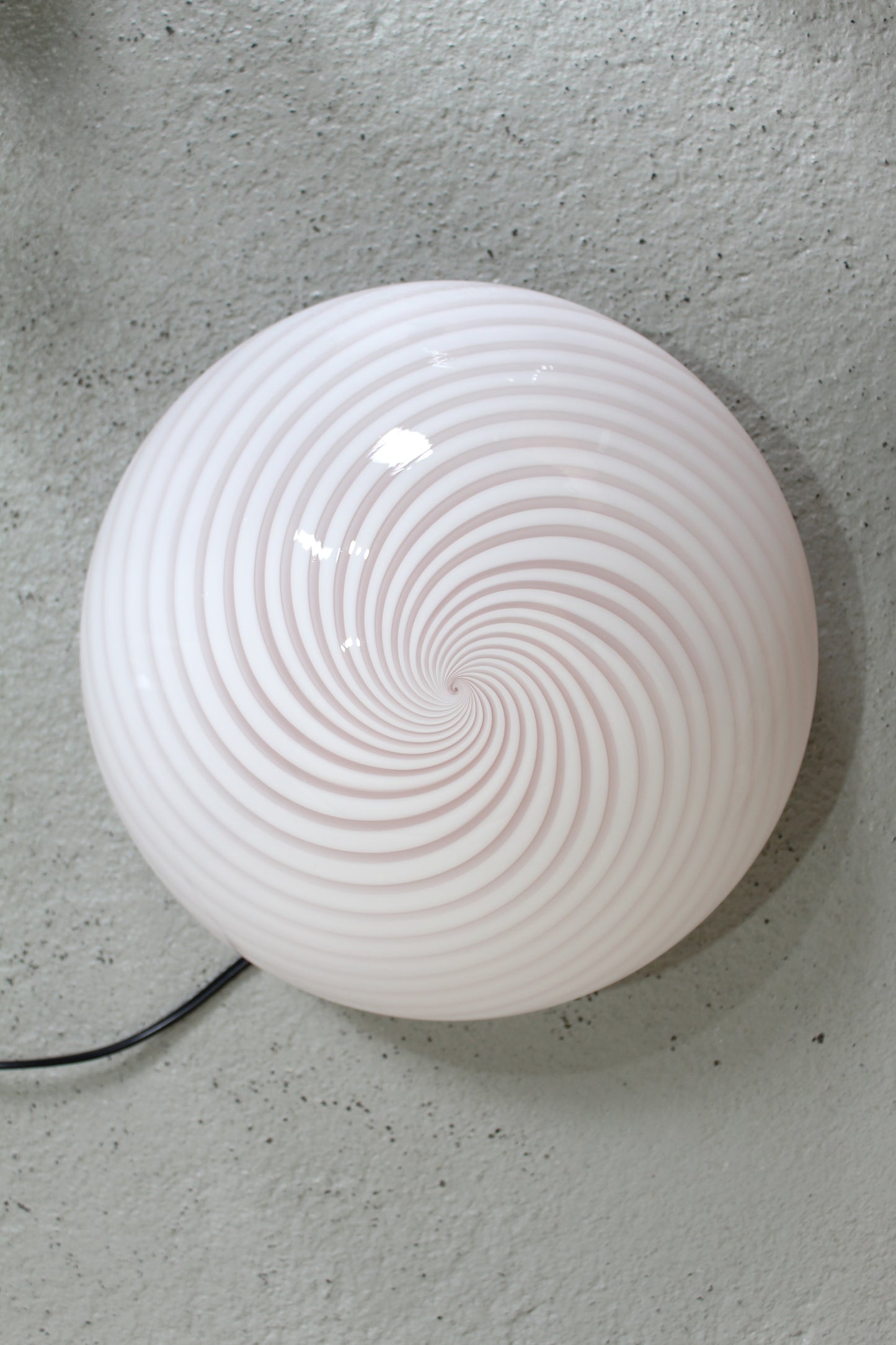 Vintage swirl plafondlamp, wandlamp - Murano