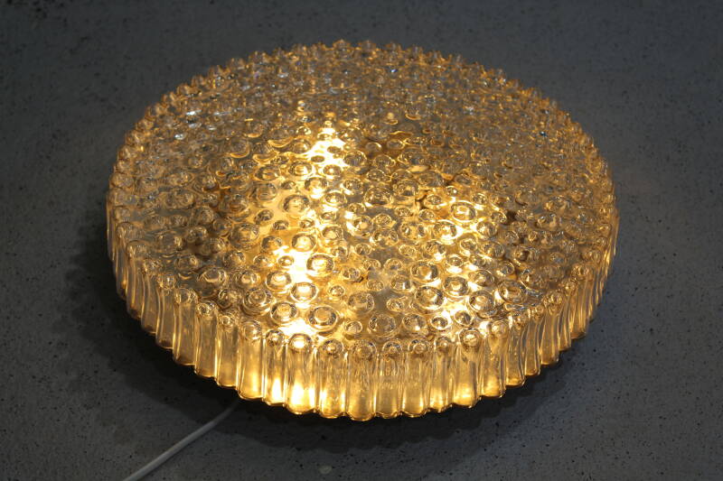 Vintage plafondlamp, wandlamp - bubbels, persglas jaren '70 | 01097