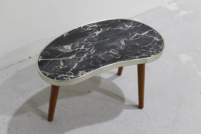 Vintage plant table, marble style - formica, 1960s | 00915