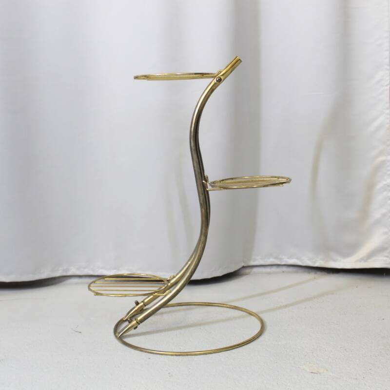 Vintage brass plant stand