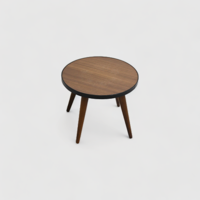Vintage plantentafeltje, bruin - formica jaren '60 | 00916