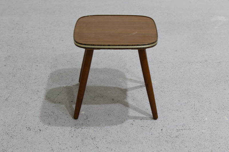 Vintage plantentafeltje, bruin - jaren '60 | 01098