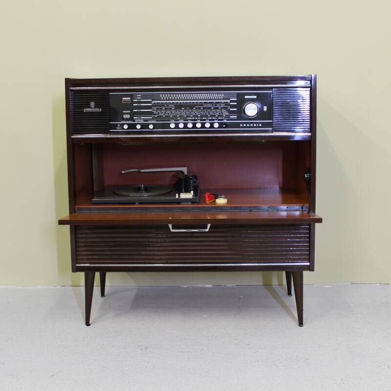 Vintage radio cabinet, audio cabinet, music cabinet
