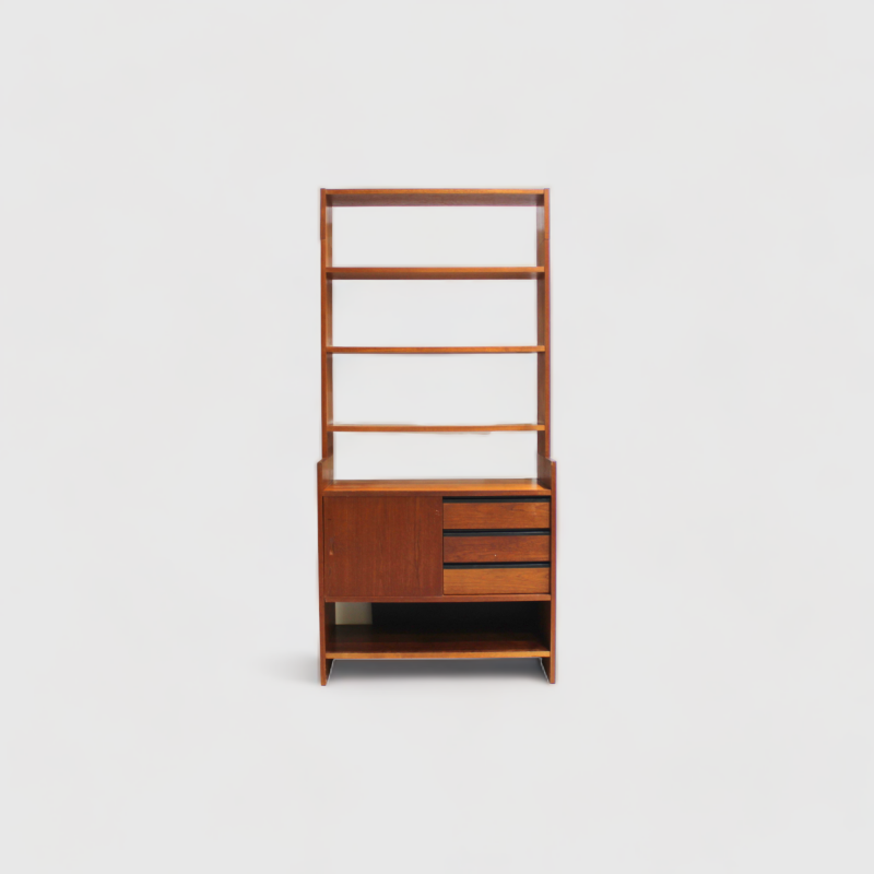 Vintage highboard Poul Cadovius voor KLM - jaren '60, teak | 00897