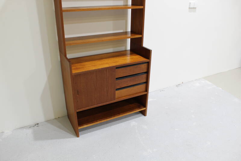 Vintage highboard Poul Cadovius voor KLM - jaren '60, teak | 00897