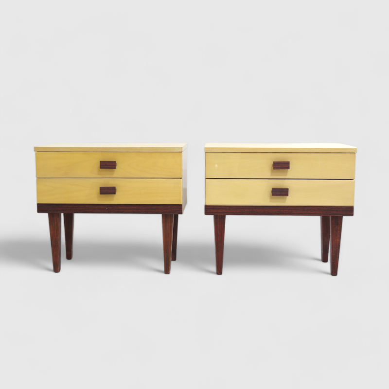 Vintage set nachtkastjes, jaren '70 | 01090