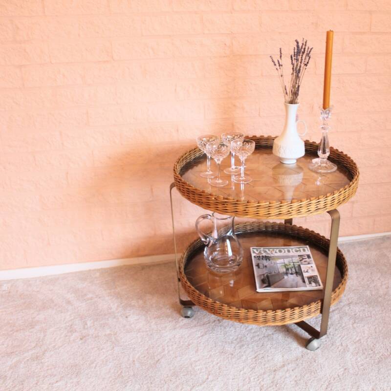 Vintage serving trolley, bar cart