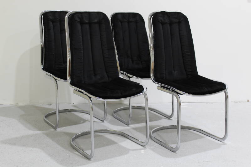4x Vintage-Esszimmerstühle, Drahtstühle Gastone Rinaldi – italienisches Design | 01028