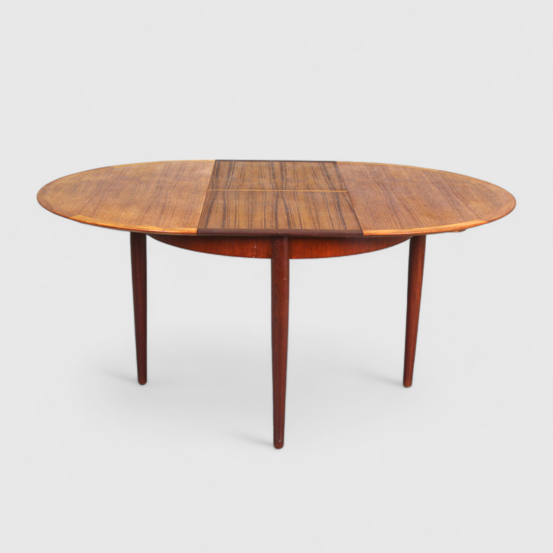 Vintage round dining table (extendable) - 1960s | 01382