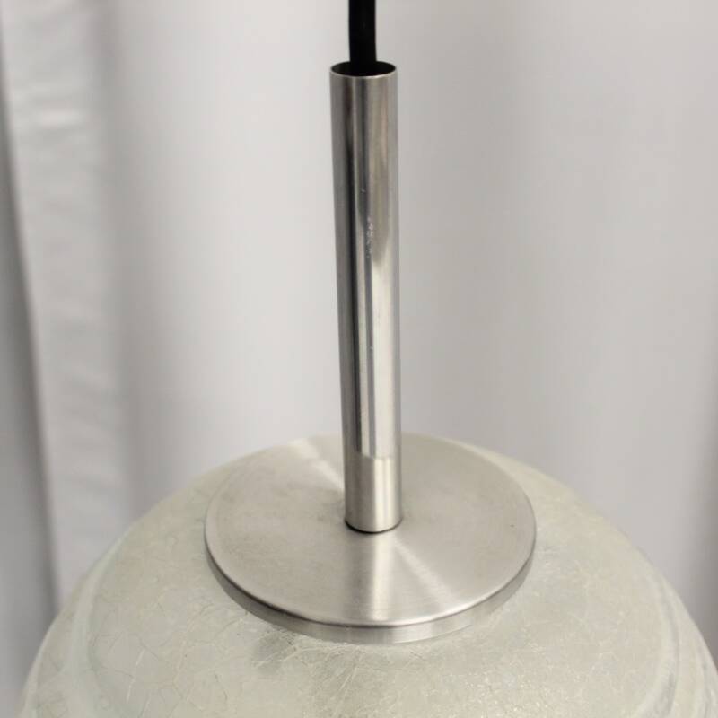 Vintage DORIA ball lamp - iced glass S