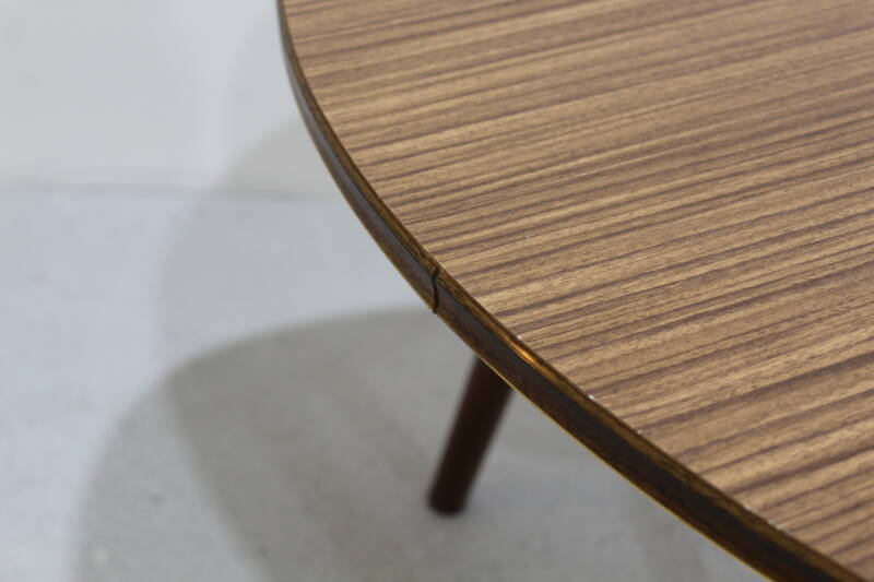 Vintage coffee table, side table, plant table - formica, brown, 60s | 00983